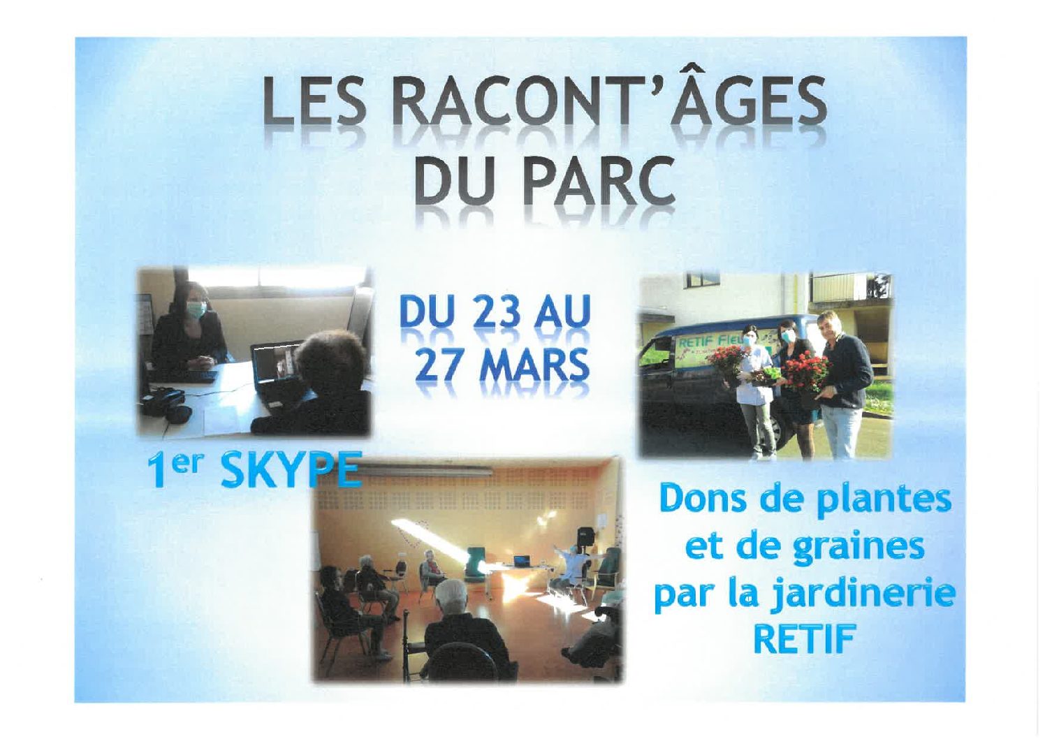 Activités du 23 au 27 Mars 2020 – LE PARC ANIMATION