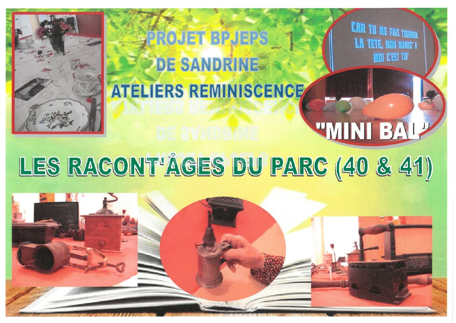 LES RACONT AGES DU PARC – SEMAINE 40 ET 41